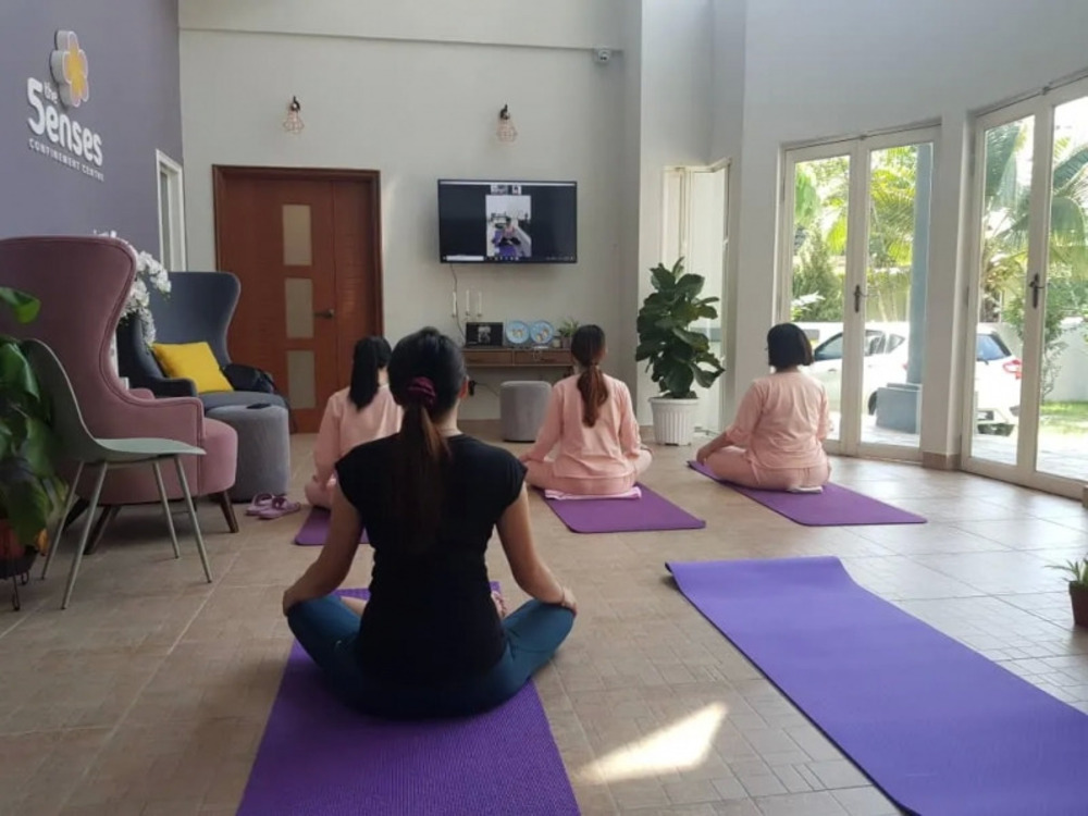 Yoga sessions at The Senses confinement centre